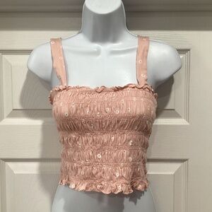 NWT AE Cropped Smocked Tank Top